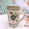 Ly sứ,cốc sứ ☕ Gốm Sứ Bát Tràng ☕ cốc tách lọc trà vẽ đáy tròn cao cấp decor GOMPHUQUY