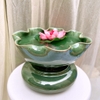 Minh Đường Tụ Thuỷ ⚱ Gốm Sứ Bát Tràng ⚱ bát sen thả hoa đẹp decor xanh cao cấp GOMPHUQUY