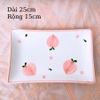 Bộ bát đĩa ?? Gốm Sứ Bát Tràng ?? bát đĩa decor,bộ Đào trắng hồng cao cấp GOMPHUQUY HTG02