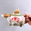 Bộ ấm trà ?? Gốm Sứ Bát Tràng ?? bộ ấm chén,Trâu Bé hỏa biến đẹp cao cấp decor GOMPHUQUY ĐL03