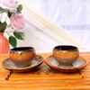 Bộ ấm chén uống trà ?? Gốm Sứ Bát Tràng ?? bộ ấm trà,Chuông Gấm cao cấp decor GOMPHUQUY THH01