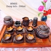 Bộ ấm chén uống trà ⚱  ấm trà Kẻ Miệng Cẩm Lai Đỏ ⚱ Gốm Sứ Bát Tràng GOMPHUQUY HN05