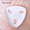 Bộ bát đĩa ?? Gốm Sứ Bát Tràng ?? bát đĩa decor,bộ Đào trắng hồng cao cấp GOMPHUQUY HTG02