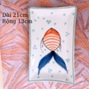 Bát đĩa decor ?? Gốm Sứ Bát Tràng ?? bộ bát đĩa Cá dễ thương, sứ trắng xanh đẹp GOMPHUQUY HTG01