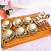 Bộ ấm trà ?? Gốm Sứ Bát Tràng ?? bộ ấm chén,Trâu Bé hỏa biến đẹp cao cấp decor GOMPHUQUY ĐL03