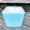 Chậu cây mini ?? Gốm Sứ Bát Tràng ?? chậu trồng xương rồng,chậu Vuông Thẳng S1 GOMPHUQUY TM44