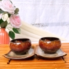 Bộ ấm trà ?? Gốm Sứ Bát Tràng ?? bộ ấm chén,Quả Hồng gấm hoa cao cấp decor GOMPHUQUY THH02