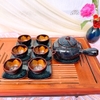 Bộ ấm chén uống trà ⚱ ấm trà Quai Ngang To Cẩm Lai Xanh ⚱ Gốm Sứ Bát Tràng GOMPHUQUY HN18