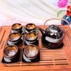 Bộ ấm chén uống trà ⚱ ấm trà Nầm S2 Đen Quệt ⚱ Gốm Sứ Bát Tràng GOMPHUQUY HN13