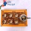 Bộ ấm trà ?? Gốm Sứ Bát Tràng ?? bộ ấm chén,Quả Hồng gấm hoa cao cấp decor GOMPHUQUY THH02