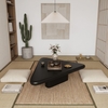 Bàn sofa thấp BLACK PLECTRUM TRAVERTINE  - Đá Xi Măng