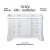 Khung Tủ Bếp & Đảo Bếp Gỗ Katherine màu trắng 48inch