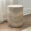 Đôn trang trí PILLAR STOOL IN RIVER TRAVERTINE