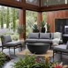 Bàn sofa tròn Cup Travertine - đá xi măng