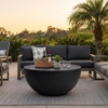 Bàn sofa tròn Cup Travertine - đá xi măng