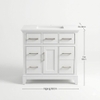 Tủ Lavabo Aria White 36inch