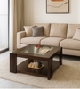 Bàn sofa mặt kính Livin'd Wood