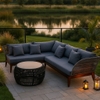 Sofa góc đan dây Polyeste Article