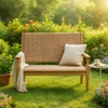 Ghế đan nhựa giả mây bench