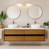 Tủ Lavabo Gắn Tường Walnut 60 inch