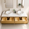 Tủ Lavabo Gắn Tường Walnut 60 inch