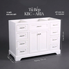 Khung Tủ Bếp & Đảo Bếp Gỗ Aria màu trắng 48inch