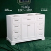 Khung Tủ Bếp & Đảo Bếp Gỗ Aria màu trắng 48inch