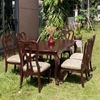 Bộ bàn ăn tân cổ điển màu nâu Cherry