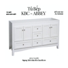 Khung Tủ Bếp & Đảo Bếp Gỗ Abbey  màu trắng 60inch