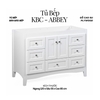 Khung Tủ Bếp & Đảo Bếp Gỗ Abbey màu trắng 48inch