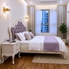 Tủ đầu giường tân cổ điển tay nắm hoa hồng