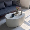Bàn Sofa Trắng Travertine - đá xi măng