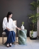 Đôn trang trí xoắn ngọc bích TRAVERTINE - Đá xi măng