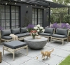 Bàn sofa tròn Cup Travertine - đá xi măng
