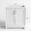 Khung Tủ Bếp & Đảo Bếp Gỗ White Ove 30inch