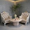 Bàn Trà PLECTRUM TRAVERTINE COFFEE TABLE - Đá Xi Măng