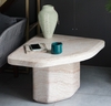 Bàn Trà PLECTRUM TRAVERTINE COFFEE TABLE - Đá Xi Măng