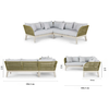 Sofa góc đan dây Polyeste Article