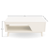 Bàn Sofa Table Whith Storage màu ngọc trai