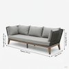 Ghế Sofa Góc Ngoài Trời Đan Dây Netta Modloft
