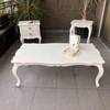 Bàn Sofa, bàn cafe tân cổ điển màu trắng