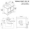 Tủ Lavabo Ronald 36-in White