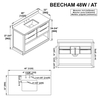 Tủ Lavabo Beecham 48 inch White