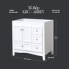 Khung Tủ Bếp & Đảo Bếp Gỗ Abbey màu trắng 36inch
