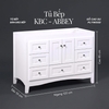 Khung Tủ Bếp & Đảo Bếp Gỗ Abbey màu trắng 48inch