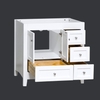 Khung Tủ Bếp & Đảo Bếp Gỗ Abbey màu trắng 36inch