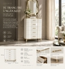 Tủ trang trí 5 ngăn kéo Pearl White