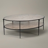 Bàn sofa oval phòng khách