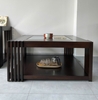 Bàn sofa mặt kính Livin'd Wood