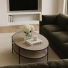 Bàn sofa oval phòng khách
